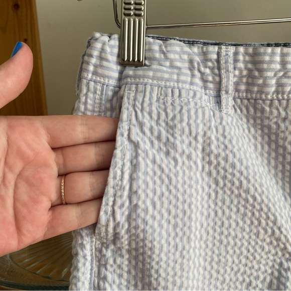 Johnnie-O Blue White Stripe Seersucker Surfsucker Shorts 6 - Picture 7 of 12